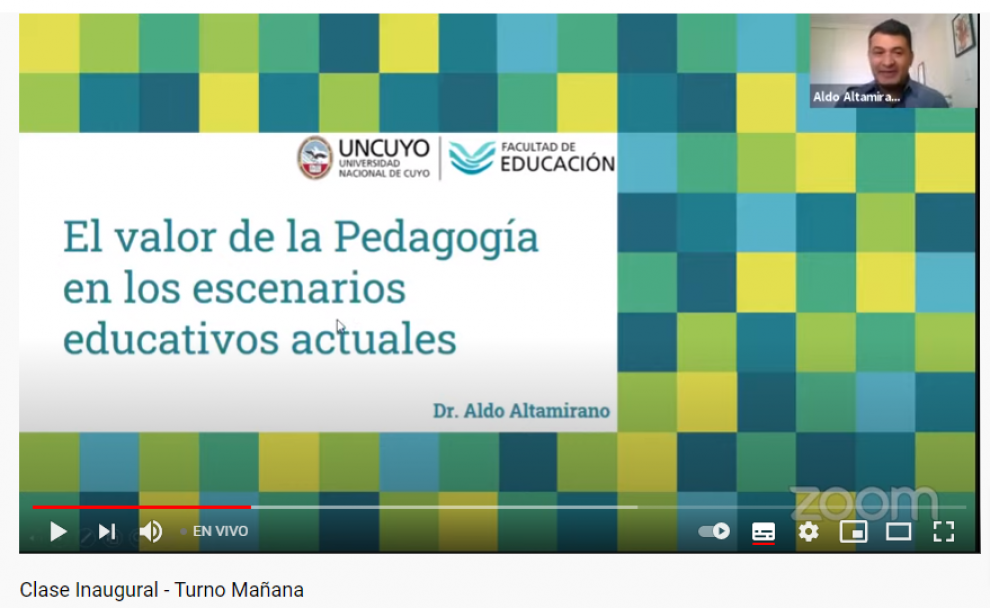 imagen Aldo Altamirano estuvo al frente de la charla “El valor de la Pedagogía en los escenarios educativos actuales”