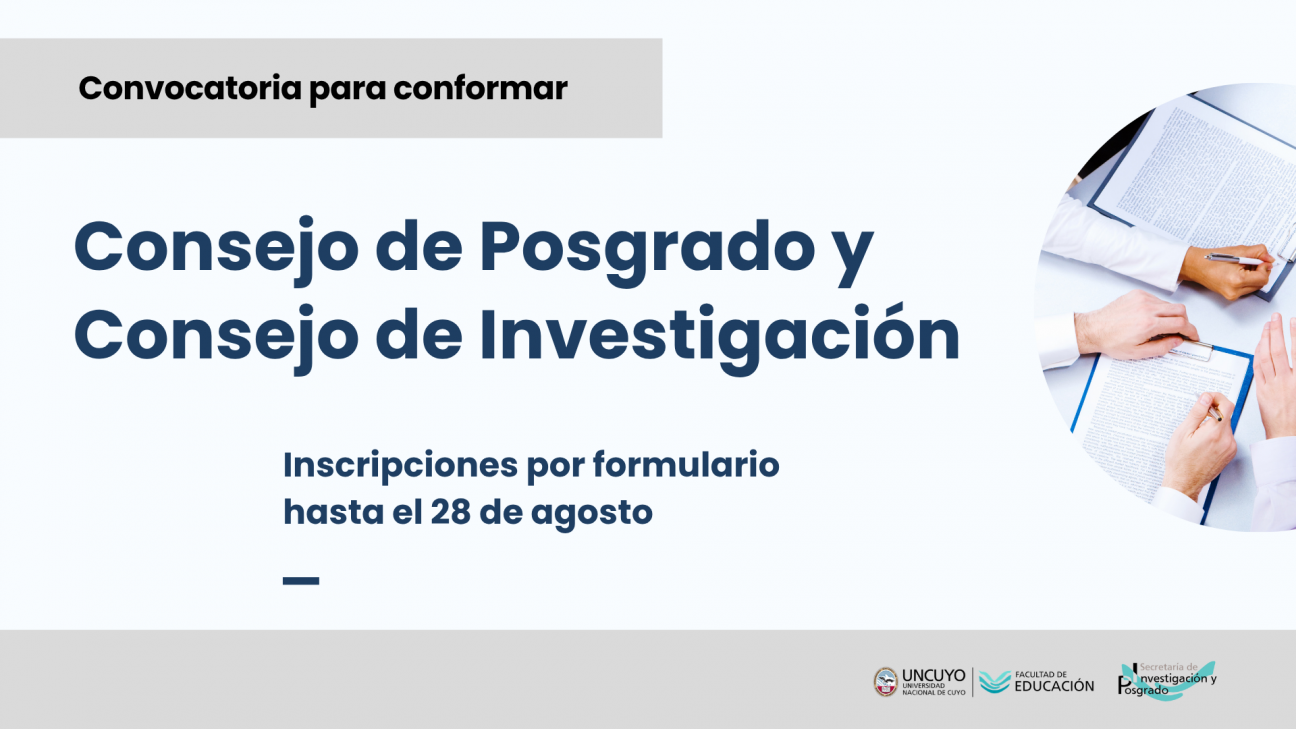 imagen Invitan a conformar los consejos de Posgrado e Investigación