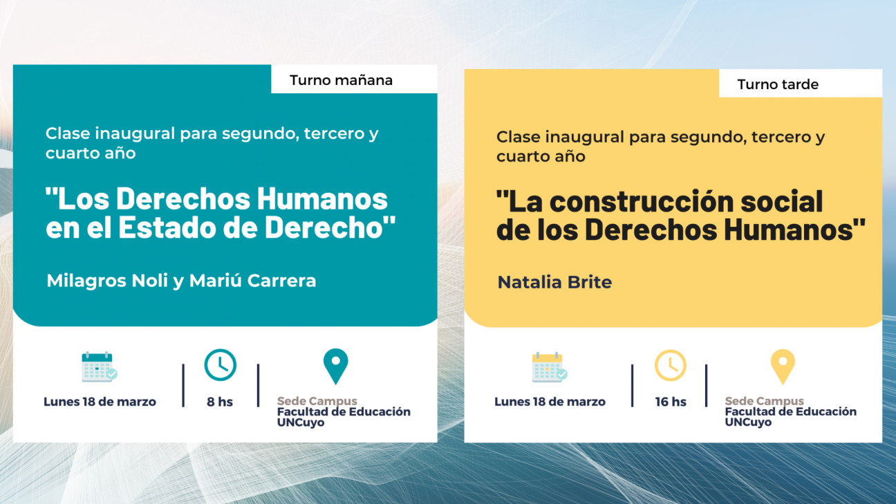 imagen La Facultad de Educación inicia el ciclo lectivo con charlas sobre Derechos Humanos 