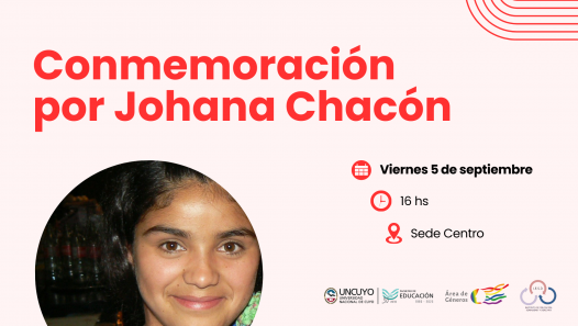 imagen La Facultad de Educación conmemorará y recordará a Johana Chacón
