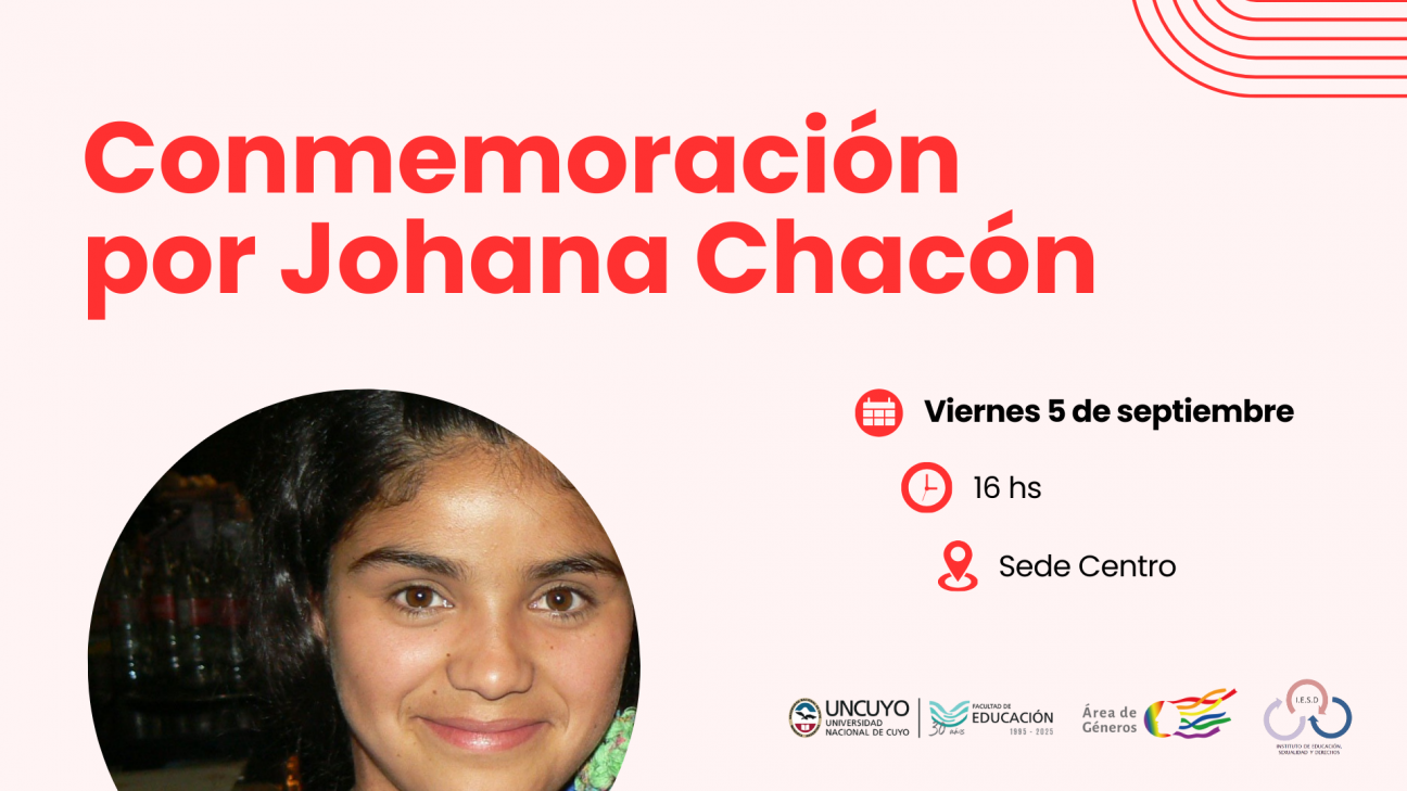 imagen La Facultad de Educación conmemorará y recordará a Johana Chacón