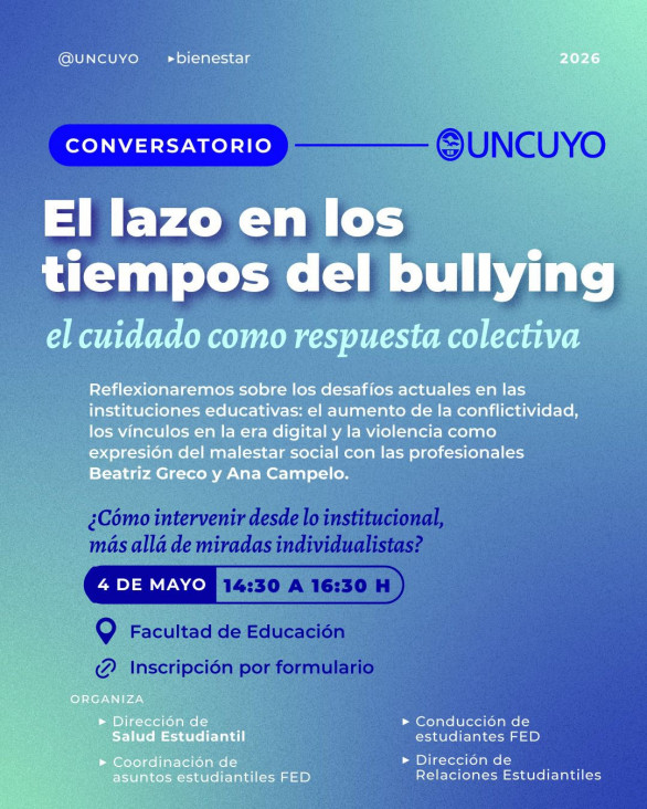 imagen Realizarán un conversatorio sobre bullying y las instituciones educativas