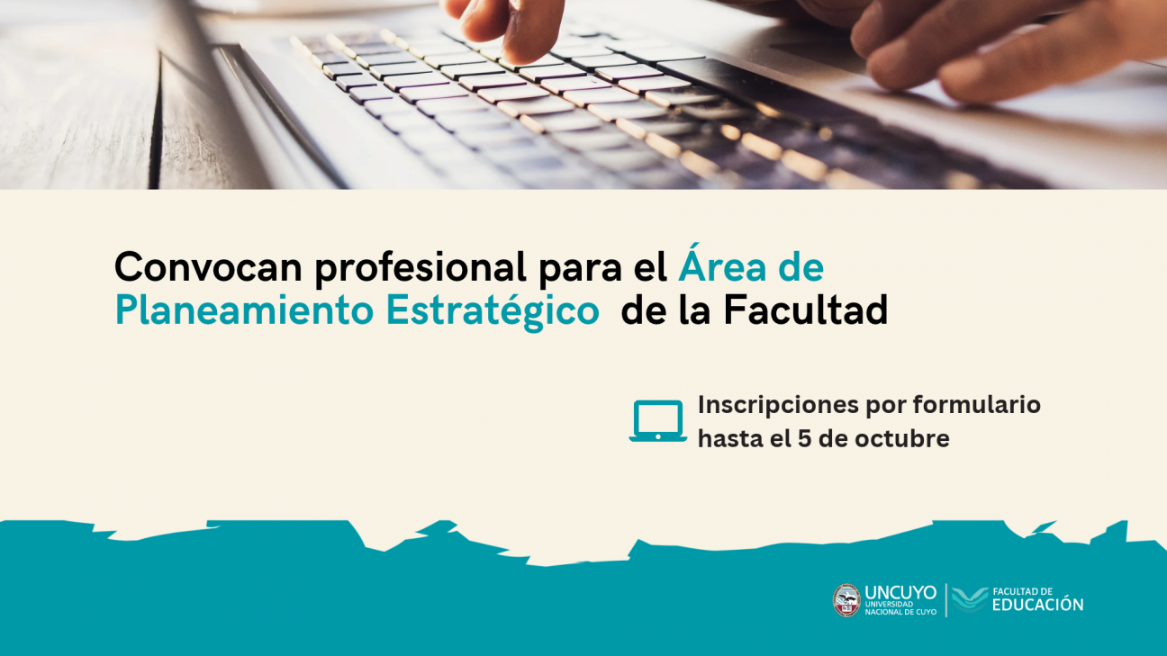 imagen Seleccionarán profesional para trabajar en el Área de Planeamiento Estratégico de la Facultad