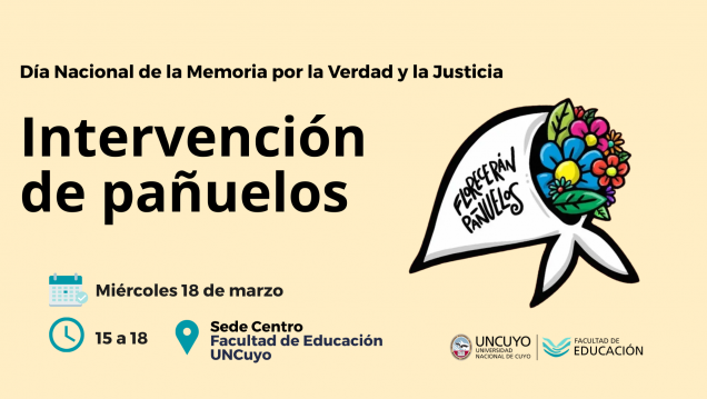 imagen La Facultad de Educación de la UNCuyo se suma a la campaña "Florecerán pañuelos" 