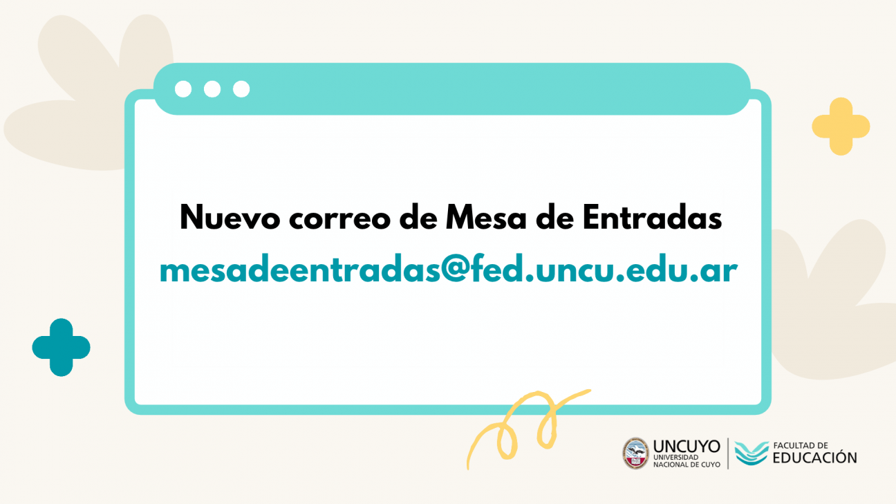 imagen Actualizaron el correo electrónico de Mesa de Entradas