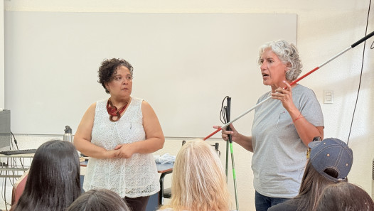 imagen Ofrecieron técnicas de guía vidente al personal de la Facultad