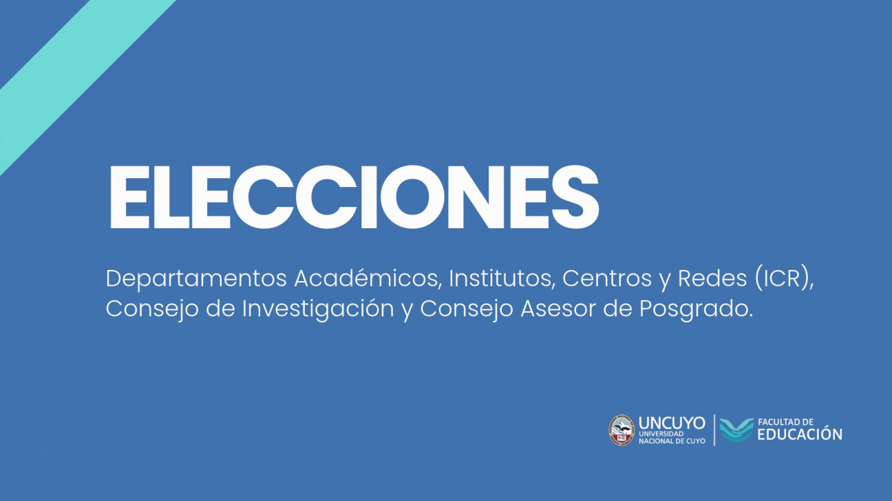 imagen Convocan a elecciones de autoridades de Departamentos, Institutos y Consejos de la Facultad