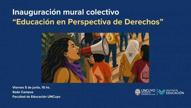 imagen Un nuevo mural de la Facultad de Educación hace foco en los derechos