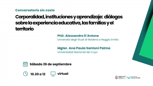 imagen Experto de Italia dictará un conversatorio sobre corporalidad, instituciones y aprendizaje