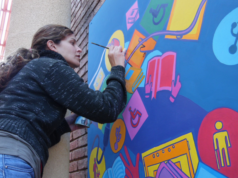 imagen Realizarán un taller para construir un mural sobre derecho y educación en la sede Campus