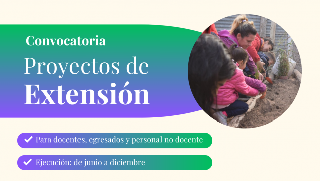 imagen Convocan a presentar proyectos de Extensión