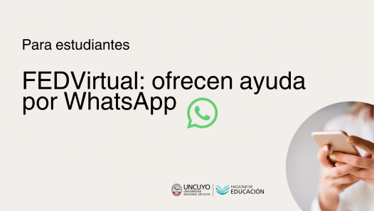 imagen FEDVirtual: ofrecen ayuda por WhatsApp para estudiantes