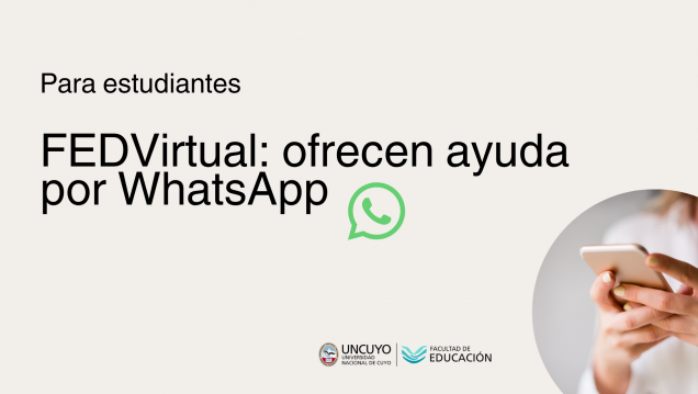 imagen FEDVirtual: ofrecen ayuda por WhatsApp para estudiantes