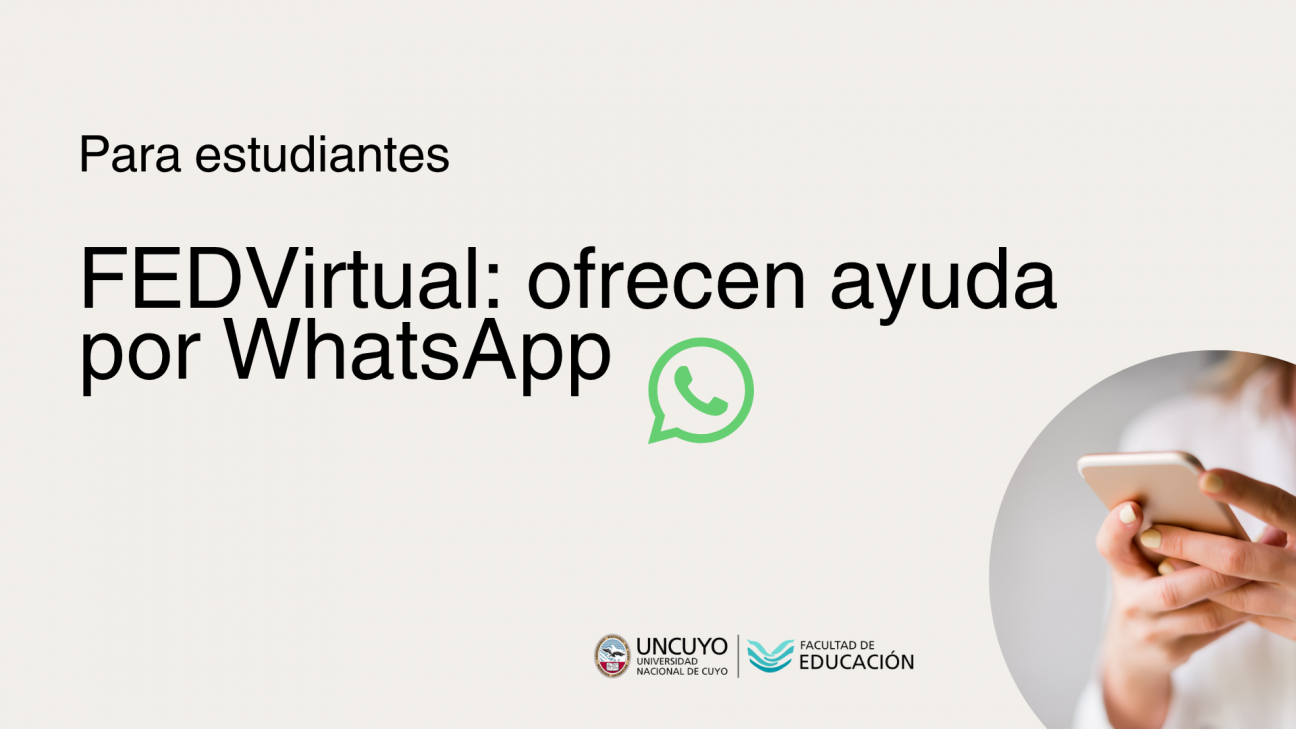 imagen FEDVirtual: ofrecen ayuda por WhatsApp para estudiantes