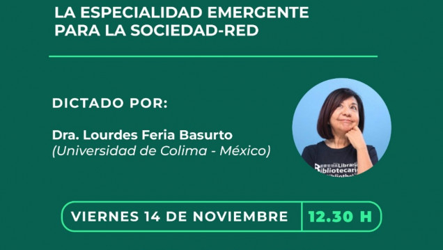 imagen Ofrecerán una charla sobre bibliotecarios de datos