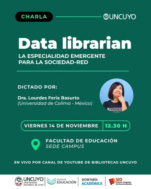 imagen Ofrecerán una charla sobre bibliotecarios de datos
