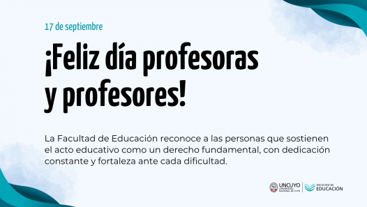 imagen ¡Feliz día profesoras y profesores!