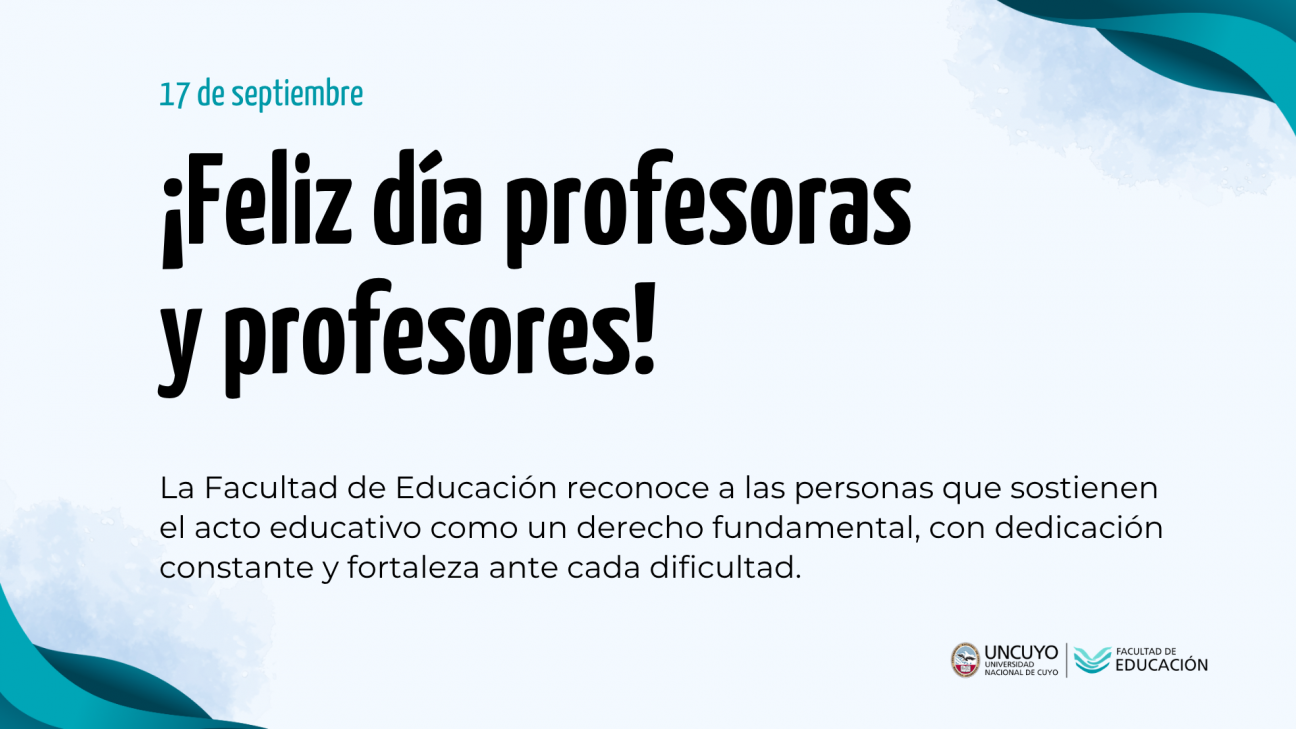imagen ¡Feliz día profesoras y profesores!