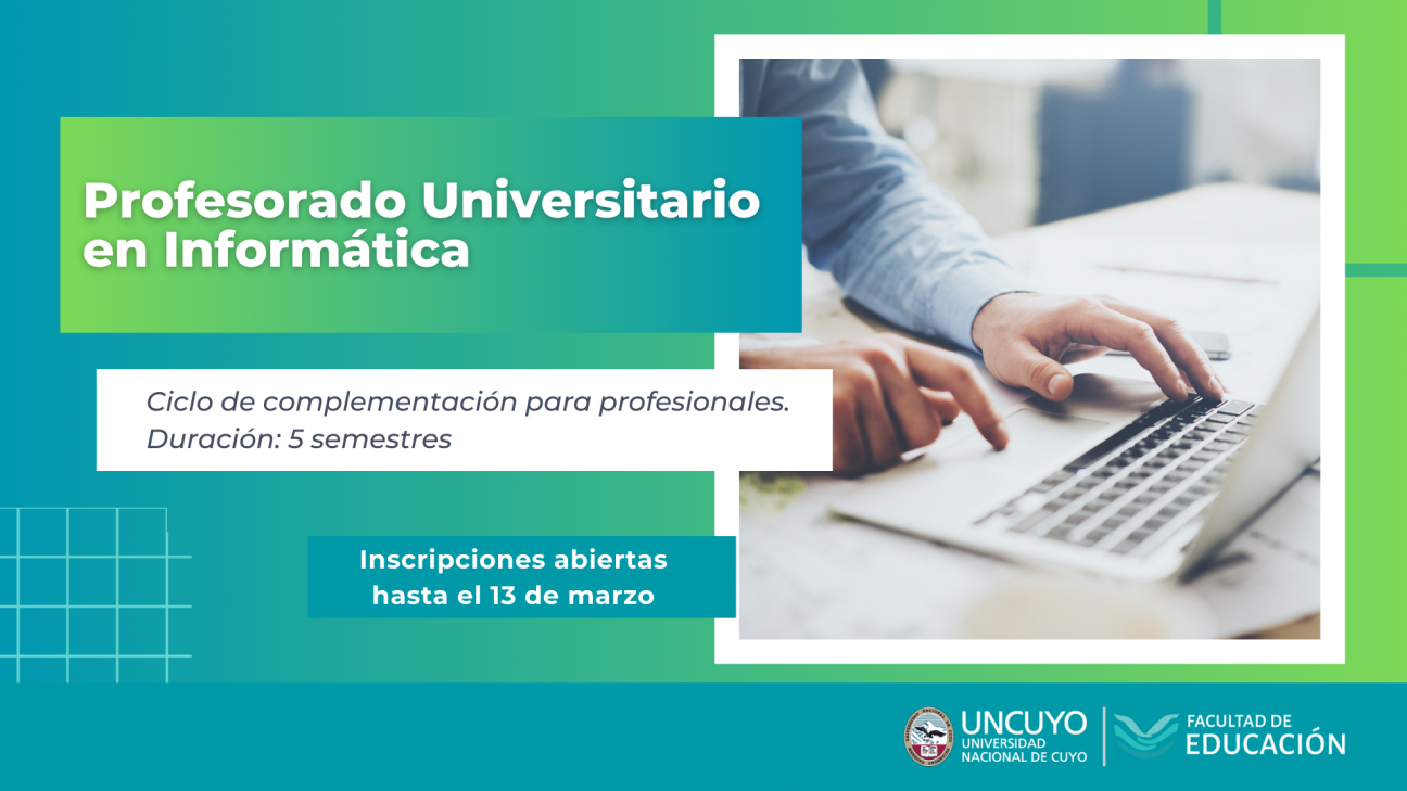 imagen Inscriben para estudiar el Profesorado Universitario en Informática