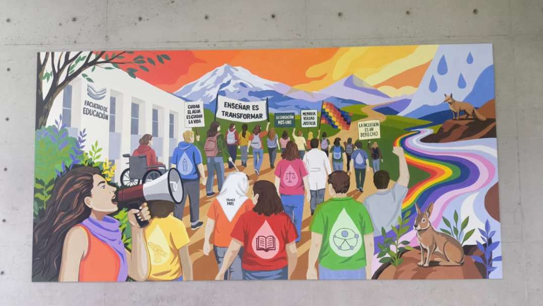 imagen Cuando el arte se vuelve comunidad: quedó inaugurado el mural "Educación en Perspectiva de Derechos"