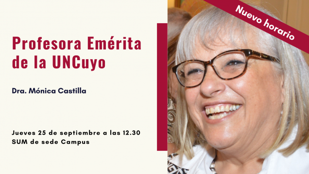 imagen Mónica Castilla, profesora emérita de la UNCuyo