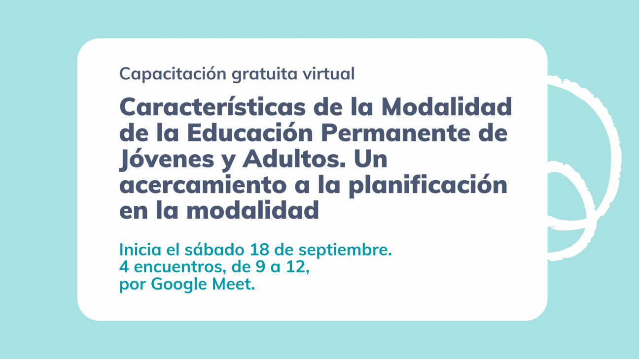 imagen Educación de Jóvenes y Adultos será tema de un curso gratuito