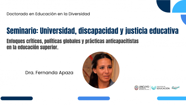 imagen Un seminario abordará la universidad, la discapacidad y la justicia educativa