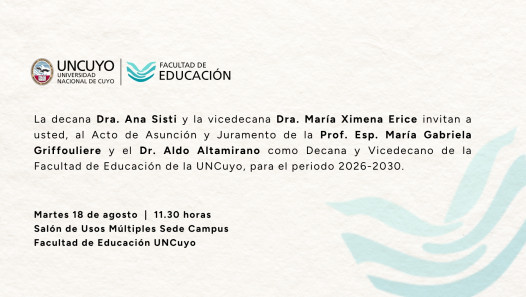 imagen Asumen nuevas autoridades de la Facultad de Educación
