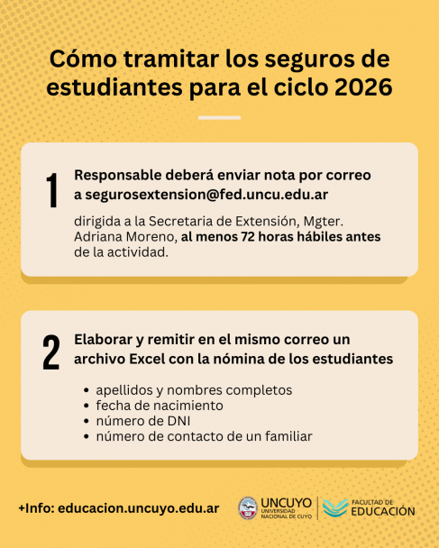 imagen Informan cómo tramitar los seguros de estudiantes para el ciclo 2026