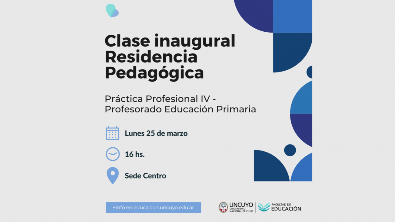 imagen Realizarán la clase inaugural de Residencia Pedagógica