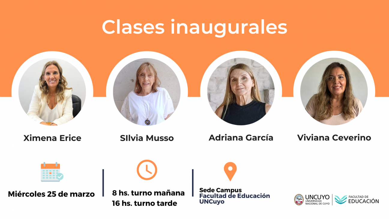 imagen Las clases inaugurales de este año se enfocarán en Educación Ambiental e Historia y memoria de la UNCuyo