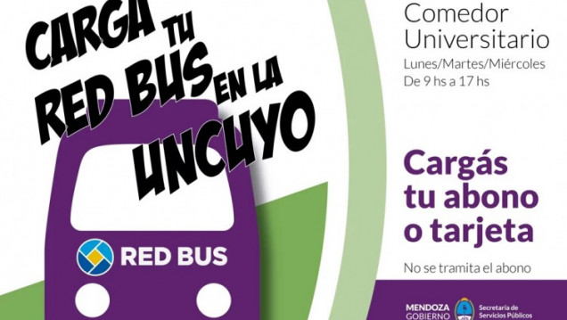 imagen Realizan carga de Red Bus en la UNCUYO