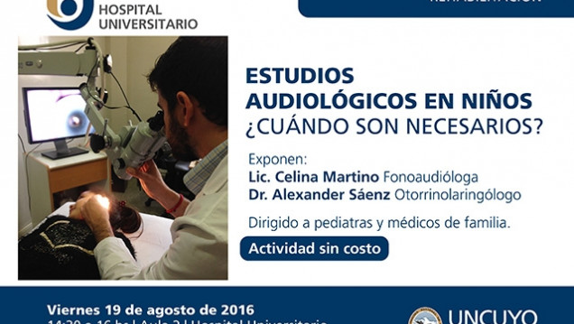 imagen Detección de patologías auditivas infantiles será tema de un Ateneo