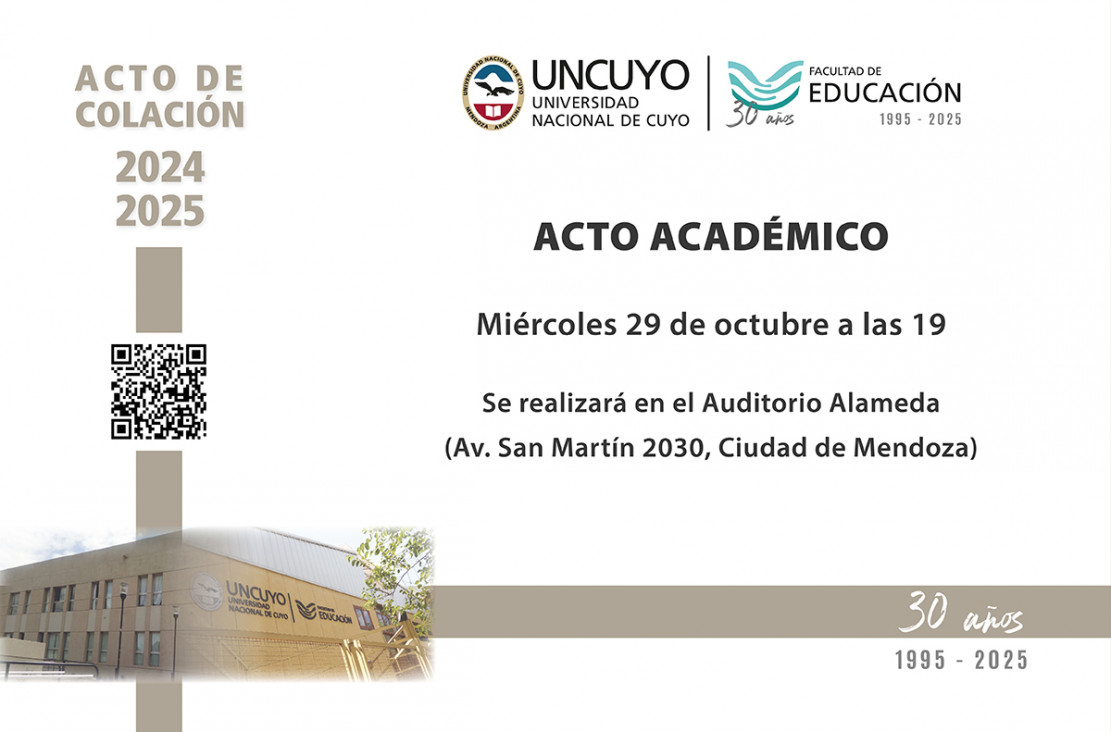 imagen Invitan al Acto de Colación 2024-2025 de la Facultad de Educación