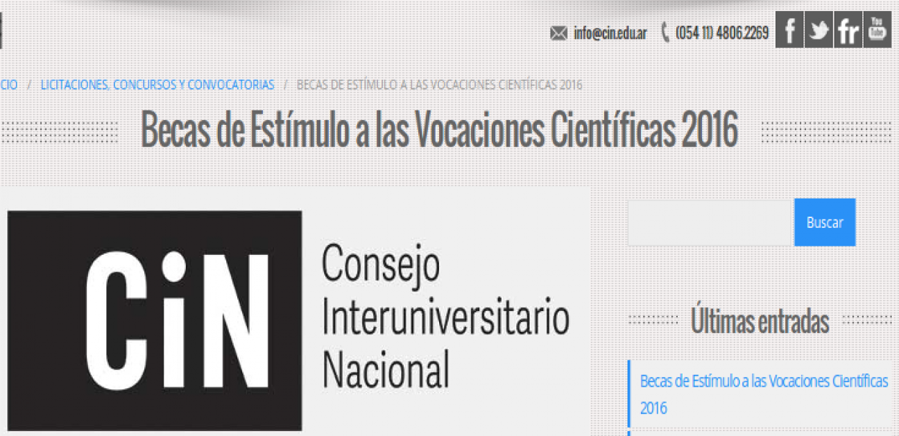 imagen Abren convocatoria para Becas de Estímulo a las Vocaciones Científicas