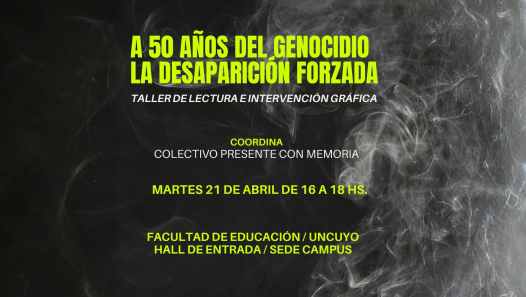 imagen Realizarán un taller de lectura a 50 años de la última dictadura