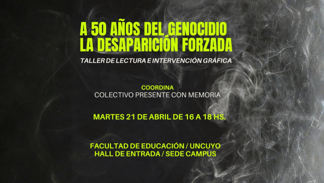 imagen Realizarán un taller de lectura a 50 años de la última dictadura