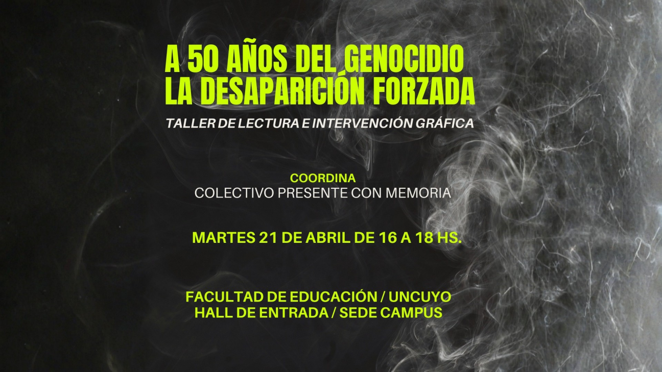 imagen Realizarán un taller de lectura a 50 años de la última dictadura