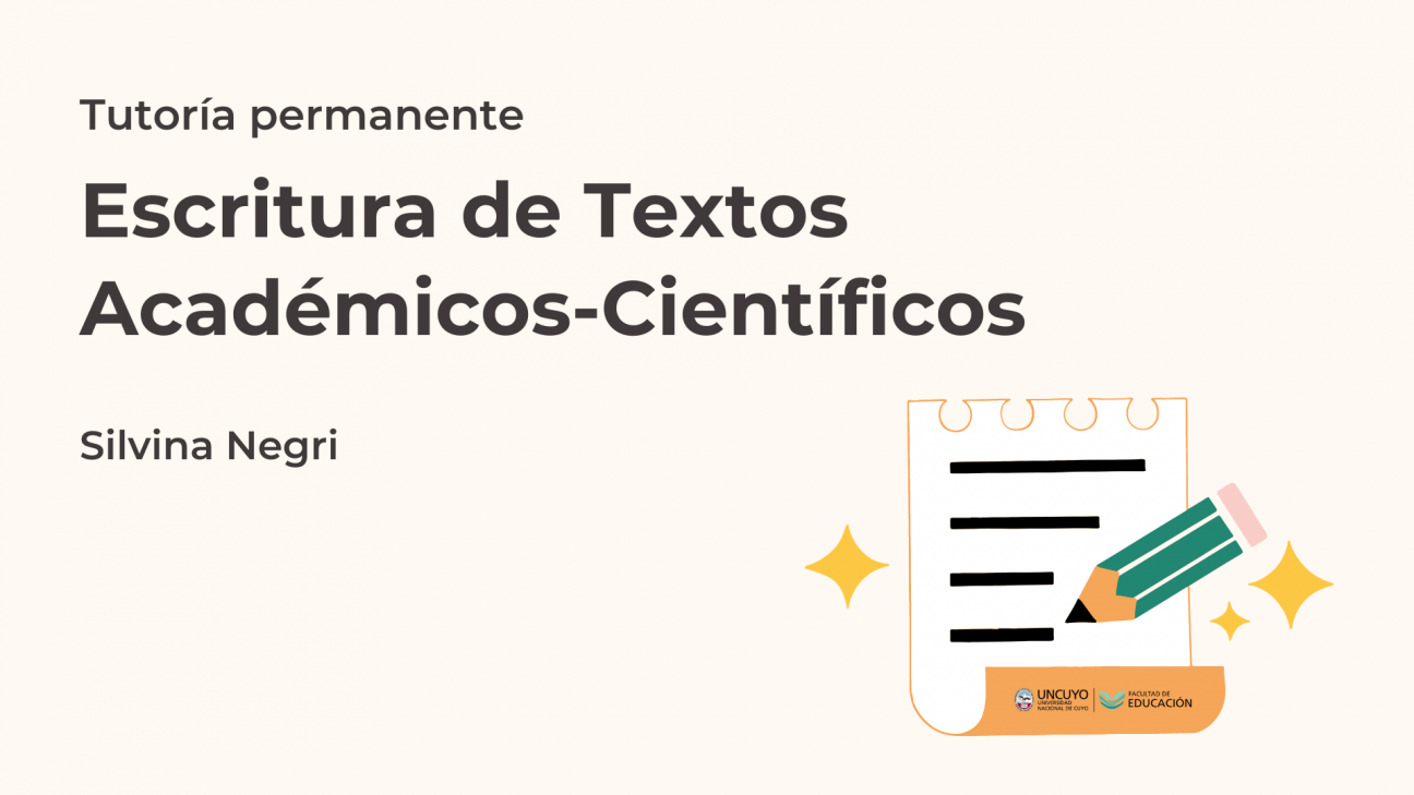 imagen Ofrecen tutoría permanente de escritura de textos académicos científicos