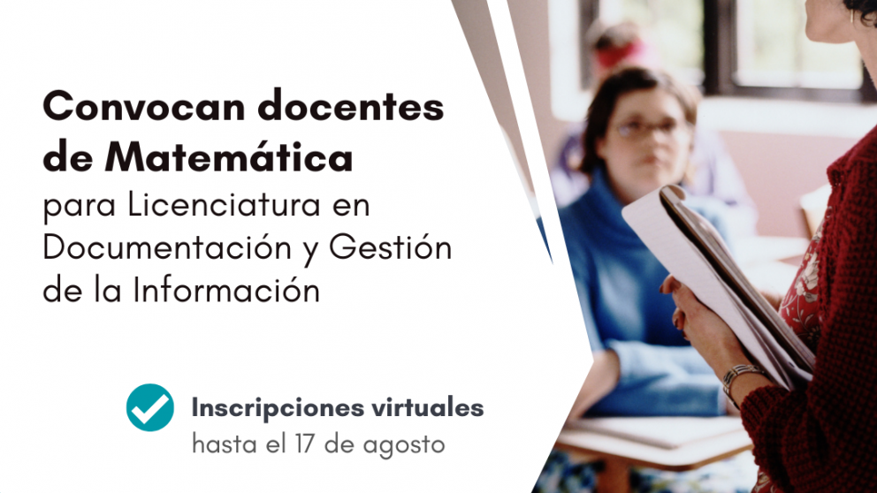 imagen Cierra convocatoria para docentes de Matemática para dictar "Estadística y Bibliometría"