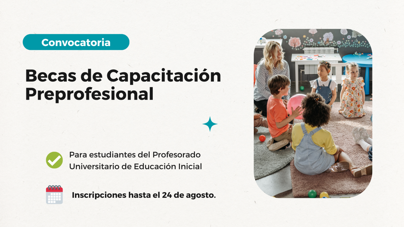 imagen Abren convocatoria para Becas de Capacitación Preprofesional en Educación Inicial