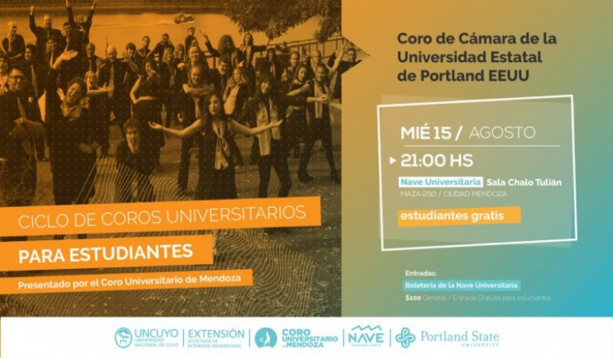 imagen Invitan a concierto del Coro de Cámara de la Universidad Estatal de Portland