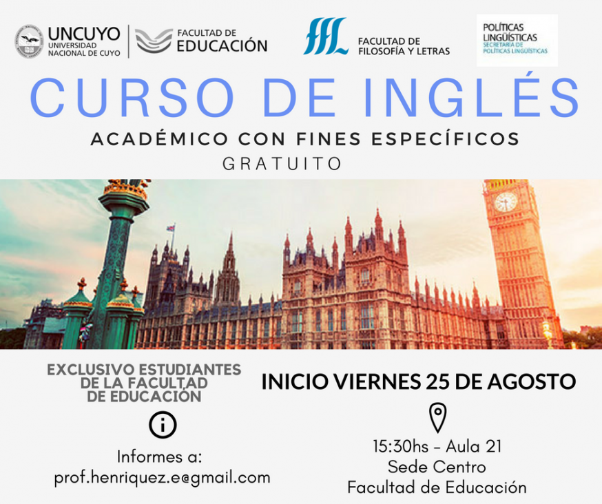 imagen Curso de inglés en la Facultad