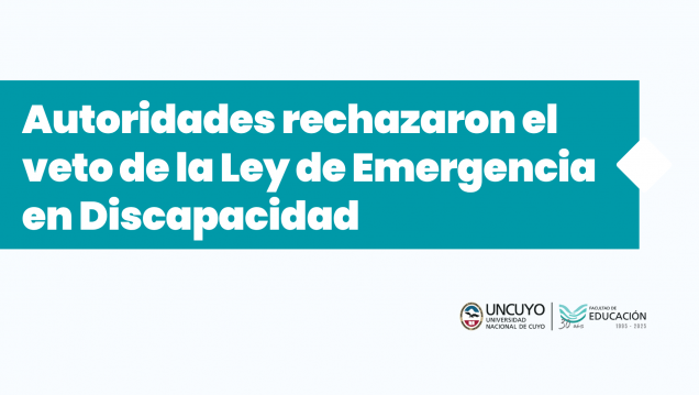 imagen Autoridades rechazaron el veto de la Ley de Emergencia en Discapacidad