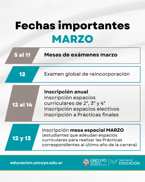 imagen Fechas a tener en cuenta durante febrero y marzo 2025