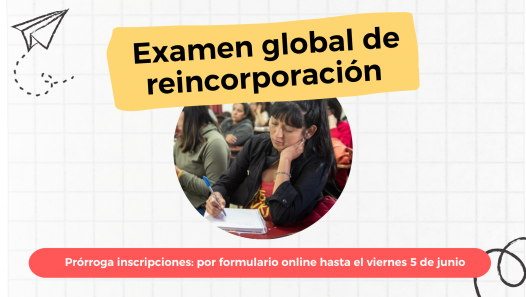imagen Extendieron inscripciones para rendir el examen global de reincorporación