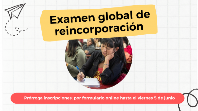 imagen Extendieron inscripciones para rendir el examen global de reincorporación