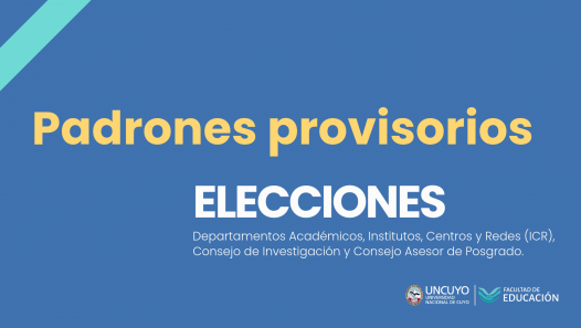 imagen Elecciones institutos, departamentos y consejos: ya están disponibles los padrones provisorios
