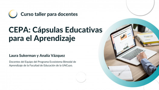 imagen Cápsulas educativas en el centro de una capacitación docente en la Facultad de Educación