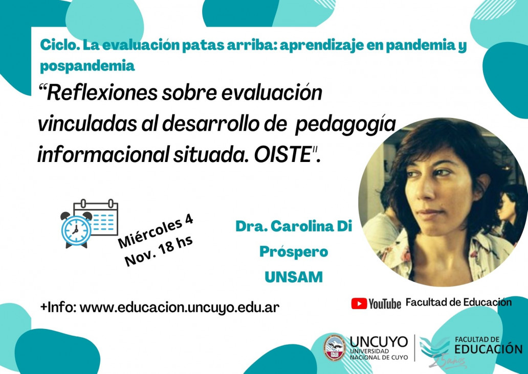 imagen Antropóloga social reflexionará sobre la evaluación vinculada al desarrollo de pedagogía informacional situada